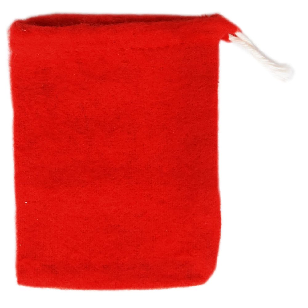 AURA VARIETY 144 PIECES 3"x4" SMALL RED FLANNEL BAG WITH WHITE STRING Traditional Wiccan Gris Gris Mojo Treasure Bag