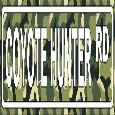 Makoroni - Coyote Hunter Hunting Novelty Street Sign Aluminum Metal 4x18 inc
