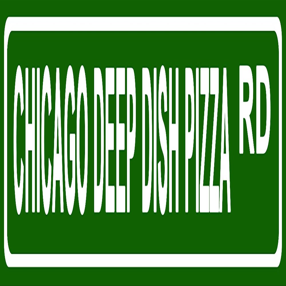 Makoroni - Chicago DEEP Dish Pizza Foods Novelty Street Sign Aluminum Metal 4x18 inc