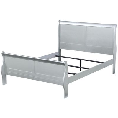 Acme Louis Philippe Eastern King Bed in Platinum