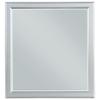 Acme Louis Philippe Wooden Rectangular Mirror in Platinum White view 1