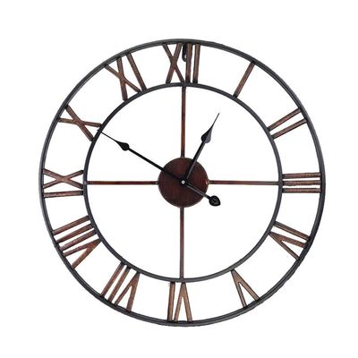 19 Inches Wall Clock Creative Roman Digital Antique Retro Style Silent Clock Bar Living Room Bedroom Study Restaurant Cafe Wall Decorations - 47CM