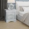 Acme Louis Philippe III Wood Nightstand in Platinum White view 2