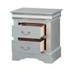 Acme Louis Philippe III Wood Nightstand in Platinum White view 4