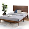 ZINUS Raymond Wood Platform Bed Frame with Adjustable Wood Headboard, Solid Wood Foundation, Wood Slat Support, No Box Spring Needed, Easy Assembly, King, Brown view 1