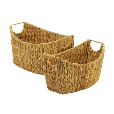 Accent Plus Natural Water Hyacinth Oblong Baskets