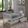 Alaterre Furniture Under Bed Storage Drawers - Set of 2 Solid Wood Rolling Under Bed Storage with Wheels - Fits Bed Frames 9.75 High - Underbed Containers for Shoes, Clothes, and Toys (Dove Gray) view 2