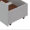 Alaterre Furniture Under Bed Storage Drawers - Set of 2 Solid Wood Rolling Under Bed Storage with Wheels - Fits Bed Frames 9.75 High - Underbed Containers for Shoes, Clothes, and Toys (Dove Gray) view 4