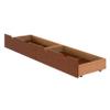 Alaterre Furniture Under Bed Storage Drawers - Set of 2 Solid Wood Rolling Under Bed Storage with Wheels - Fits Bed Frames 9.75 High - Underbed Containers for Shoes, Clothes, and Toys (Chestnut) view 1