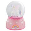 Elanze Designs Unicorn Rainbows on Pink Wind Up Musical 80MM Sturdy Glitter Water Snow Globe Tabletop Dresser Nightstand Figurine Decoration Plays Tune The Unicorn view 2