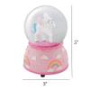 Elanze Designs Unicorn Rainbows on Pink Wind Up Musical 80MM Sturdy Glitter Water Snow Globe Tabletop Dresser Nightstand Figurine Decoration Plays Tune The Unicorn view 3