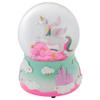 Elanze Designs Unicorn Rainbows on Teal Wind Up Musical Tabletop Dresser Nightstand Figurine Decoration 100MM Sturdy Glitter Water Snow Globe Plays Tune The Unicorn view 4