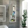 Mila Bathroom Cabinet with Single-Door Compartment, Two Interior Shelves, Dual External Open Shelves and Space-Saving Wall Design for Organized Storage, Daily Essentials Access and Modern Bathroom view 4