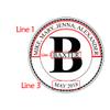 BambooMN Custom Laser Engraved Bamboo Cutting Board - Family Name Circle 2-1 Piece - 24" x 17.25" x 1" (Grooved) view 3
