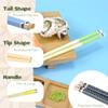 BambooMN Premium Reusable Japanese Bamboo Chopsticks, Polka Dot Panda, 9.5 inch - Sky Blue - 36 Pairs view 4