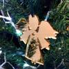 Super Cool Creation Angel Christmas Tree Decoration - Gold Mirrored - Standard 7cm view 2