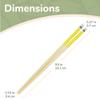 BambooMN Premium Reusable Japanese Bamboo Chopsticks, Polka Dot Panda, 9.5 inch - Yellow - 120 Pairs view 2