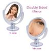 Dual Sided 10X Magnification 7" Rubberized Vanity Mirror in Clear view 3