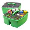Storex Large Classroom Caddy with Cups, 13 x 11 x 6.575 Inches, Green, Case of 2 (00983U02C) view 1