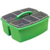 Storex Large Classroom Caddy with Cups, 13 x 11 x 6.575 Inches, Green, Case of 2 (00983U02C) view 3