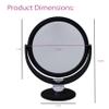 Dual Sided 10X Magnification 7" Rubberized Vanity Mirror in Black view 3