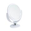 Dual Sided 10X Magnification 7" Rubberized Vanity Mirror in White view 1