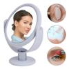 Dual Sided 10X Magnification 7" Rubberized Vanity Mirror in White view 4