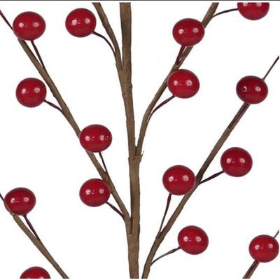 Allstate Floral RED Berry XBS375-RE/S Good for Christmas Decoration, Party, Home Decor, and Holiday Celebration (24PC)