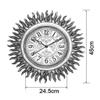 American Style Wall Clocks Creative European Style Retro Clocks Cafe Hotel Bar Office Kitchen Living Room Sun Shape Art Silent Wall-Mounted Clock - Diameter 48cm (Color : Light Gold) view 2