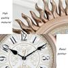 American Style Wall Clocks Creative European Style Retro Clocks Cafe Hotel Bar Office Kitchen Living Room Sun Shape Art Silent Wall-Mounted Clock - Diameter 48cm (Color : Light Gold) view 4
