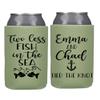 Two Less Fish in The Sea Wedding Party Favor Screen Printed Can Coolers view 1