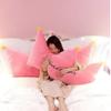 Bedside Backrest Pillow Children Crown Bed Cushion Pink Big Back Cloud Cute Headboard Soft Bag Fabric Princess Bed Pillow,B-1.8m view 2