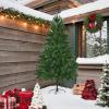 vidaXL Artificial Christmas Tree with Needle-Shaped Branches, 7 ft Lifelike Green PVC, Durable & Economical Xmas Decor for Indoor/Outdoor, Easy Assembly, Without Ornaments view 2