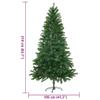 vidaXL Artificial Christmas Tree with Needle-Shaped Branches, 7 ft Lifelike Green PVC, Durable & Economical Xmas Decor for Indoor/Outdoor, Easy Assembly, Without Ornaments view 3