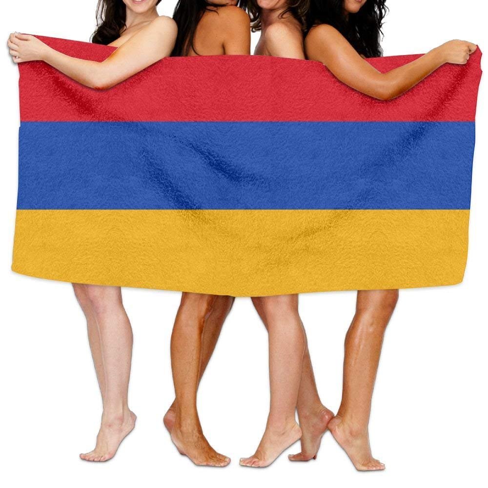 American ArmenianVendor Armenian Flag Beach Towel - Moisture Absorbent Quick-Dry Bath Towel, Lightweight Microfiber Pool & Travel Towel for Adults and Teens, Armenia Flag Design, 30" x 60"