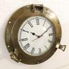 11.5" Antique Marine Brass Ship Porthole Clock Nautical Wall Clock Home Decor view 3