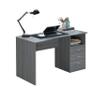 51" Classic Computer Desk with Drawers, 3-Drawer Home Office Desk with Storage, Grey view 1