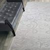 20 Ft Extra Long Non-Slip Washable Carpet Runner Rug with Rubber Backing, Custom Floor Mat for Kitchen Hallway Stairs Bedroom Bathroom Entry, Scroll Light Silver, Your Choice of Length, (26" X 20') view 1