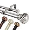 InStyleDesign Barta 1 inch Diameter Adjustable Double Curtain Rod Black 160 to 240 inches N/A view 2