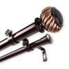 InStyleDesign Barta 1 inch Diameter Adjustable Double Curtain Rod Black 160 to 240 inches N/A view 4
