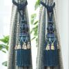 1 Pair European Style Tassels Curtain Tiebacks Curtain Decor Bandage Curtain Rope Tiebacks with Tassels (Dark Blue) view 2