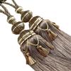 1 Pair European Style Tassels Curtain Tiebacks Curtain Decor Bandage Curtain Rope Tiebacks with Tassels (Light Coffee) view 1