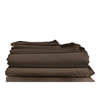 Bluff City Bedding 1800TC Soft Microfiber 4-Piece Deep-Pocket Bed Sheet Set Brown King