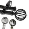 InStyleDesign Loop Adjustable Double Curtain Rod Black 120 to 170 inch view 2