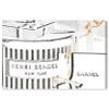 The Oliver Gal Artist Co. Fashion and Glam Wall Art Canvas Prints 'Gift Boxes Light and Gold' Home Dcor, 15" x 10", White, Gray view 1
