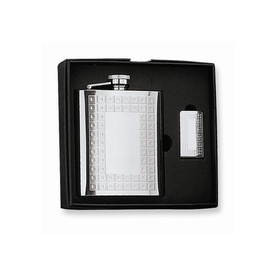 FB JEWELS Solid Stainless Steel Gift Boxed Flask