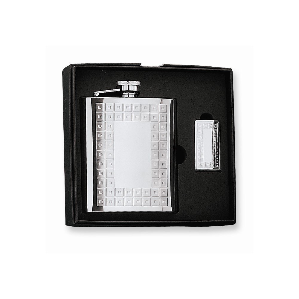 FB JEWELS Solid Stainless Steel Gift Boxed Flask