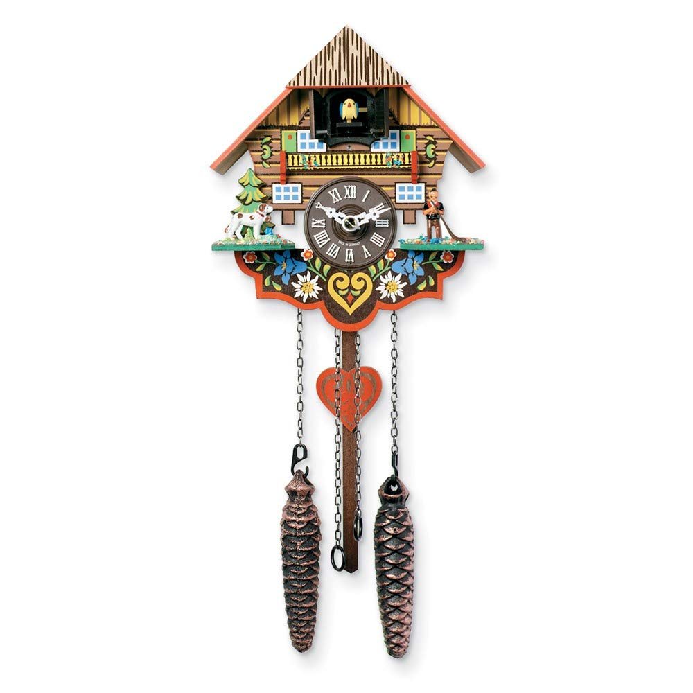 FB JEWELS Solid Musical Multi-Colored Quartz Cuckoo Clock