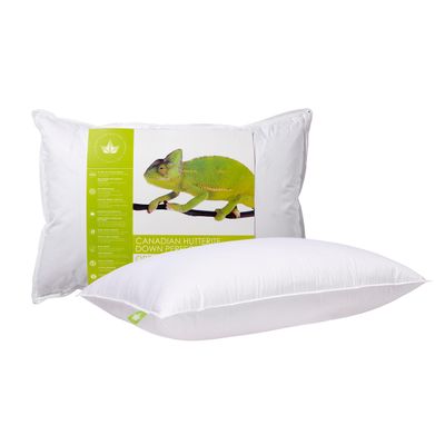 Canadian Down & Feather Co. - Medium Support Hutterite Down Perfect Pillow King Size - 400 TC Shell 100% Cotton - Made in Canada