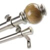 InStyleDesign Onyx 1 inch Diameter Adjustable Double Curtain Rod Bronze 28 to 48 inches Bronze Finish view 3